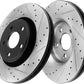 Chevy Malibu HHR Pontiac G6 Saturn Ion Aura REAR Drilled Brake Rotors
