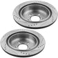 Infiniti Rear E-Coated Drill Slot Brake Rotors Brake Pads