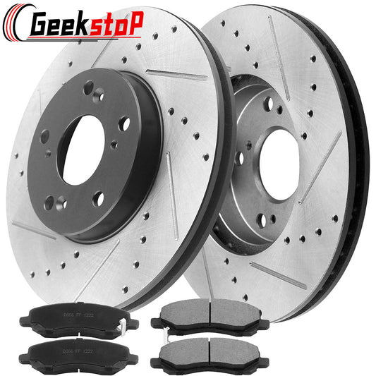 Jeep Compass Patriot Dodge Avenger Caliber 200 Front Disc Rotors Brake Pads
