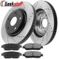 Toyota Avalon Sienna IS250 Front Black Brake Rotors And Ceramic Brake Pads