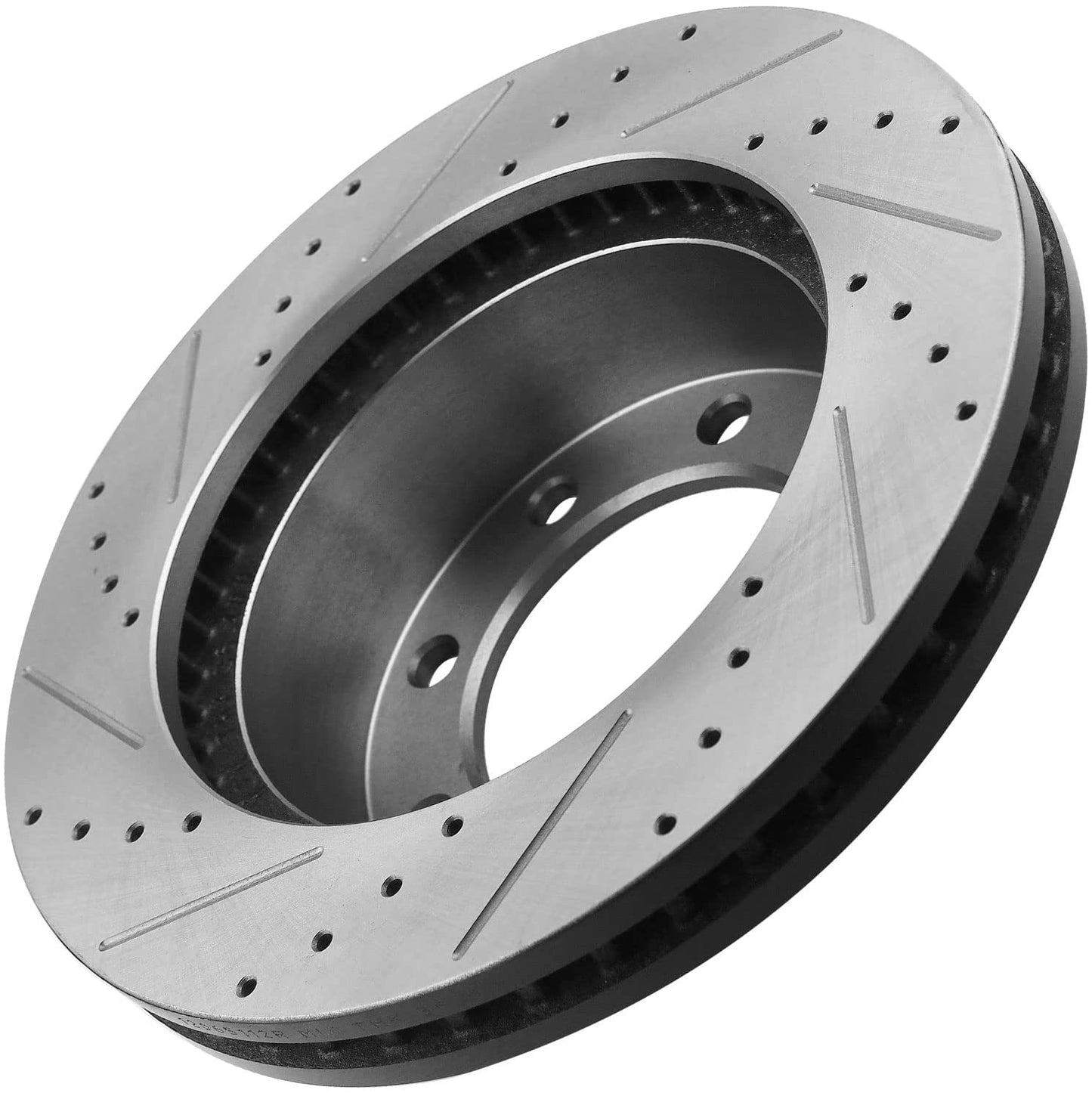 Ford F-250 F-350 Super Duty 2010 4WD Front Drilled Rotors plus Ceramic Pads