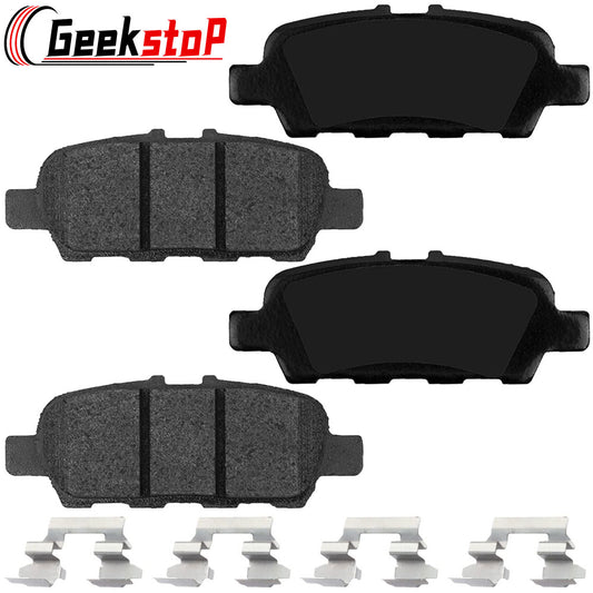 Nissan Maxima Rogue Infiniti Q50 QX60 Rear Ceramic Brake Pads Clips