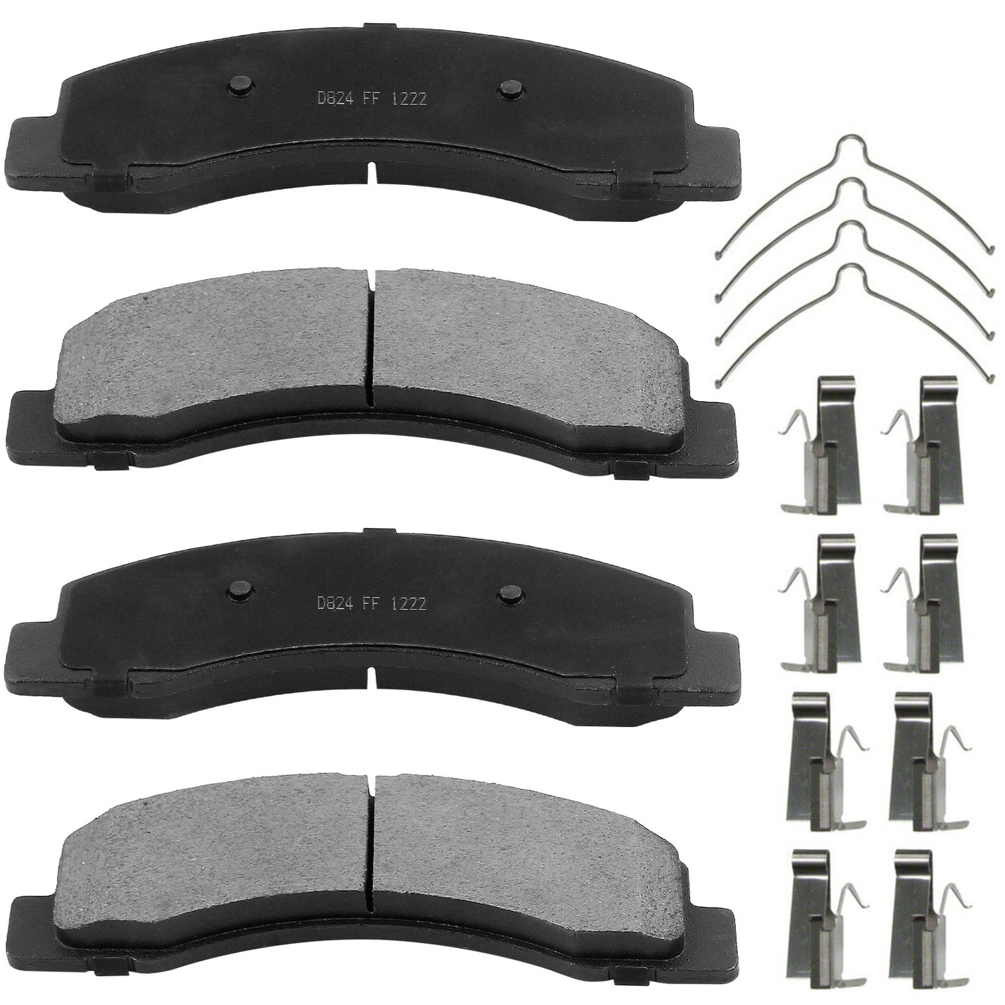 Ford Excursion F-250 F-350 Front Ceramic Brake Pads Clips