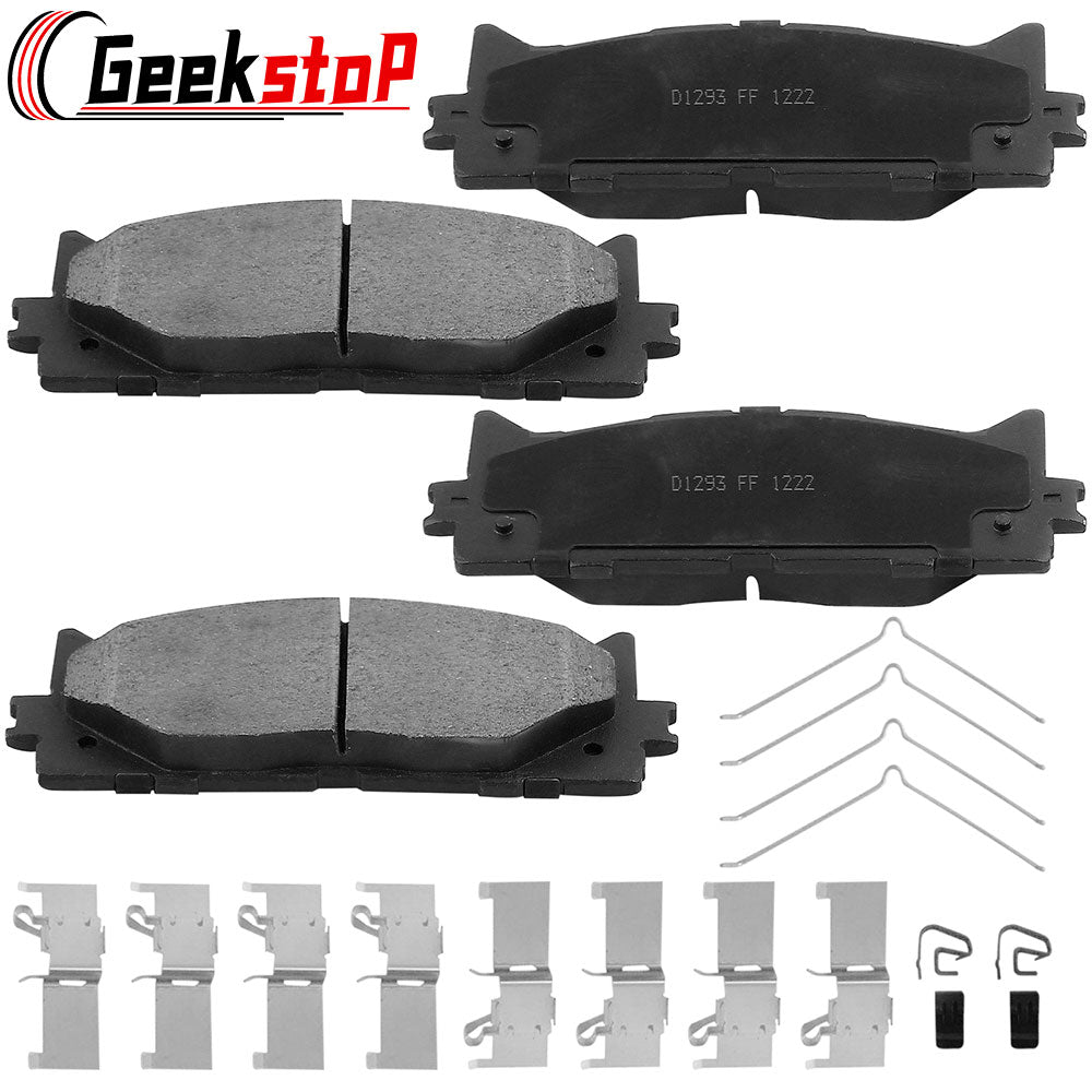 Geekstop D1293 Ceramic Front Brake Pads Toyota 2008-2018 Avalon, 2007-2017 Camry, 2013-2018 Lexus ES300H, 2007-2018 Lexus ES350 - 4pcs