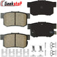 Geekstop Ceramic Rear Brake Pads Kit 1997-1999 Acura CL, 2002-2015 Honda Civic, 2011-2015 Honda CR-Z, 2007-2013 Suzuki SX4 - 4pcs