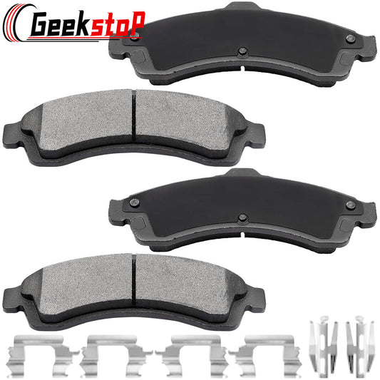 Geekstop Ceramic Front Left & Right Brake Pads Kit 2004-2005 Buick Rainier, 2003-2005 Chevrolet SSR, 2002-2005 Chevy Trailblazer/ Trailblazer EXT/ GMC Envoy - 4pcs