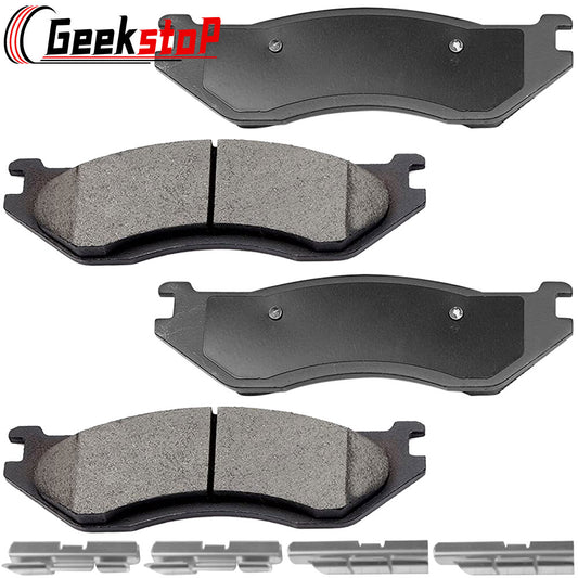 Geekstop Ceramic Front Brake Pads Kit 2003-2006 Dodge Durango, 2002-2005 Dodge Ram 1500 (Excluding SRT-10 Models), 2003 Dodge Ram 1500 Van - 4pcs