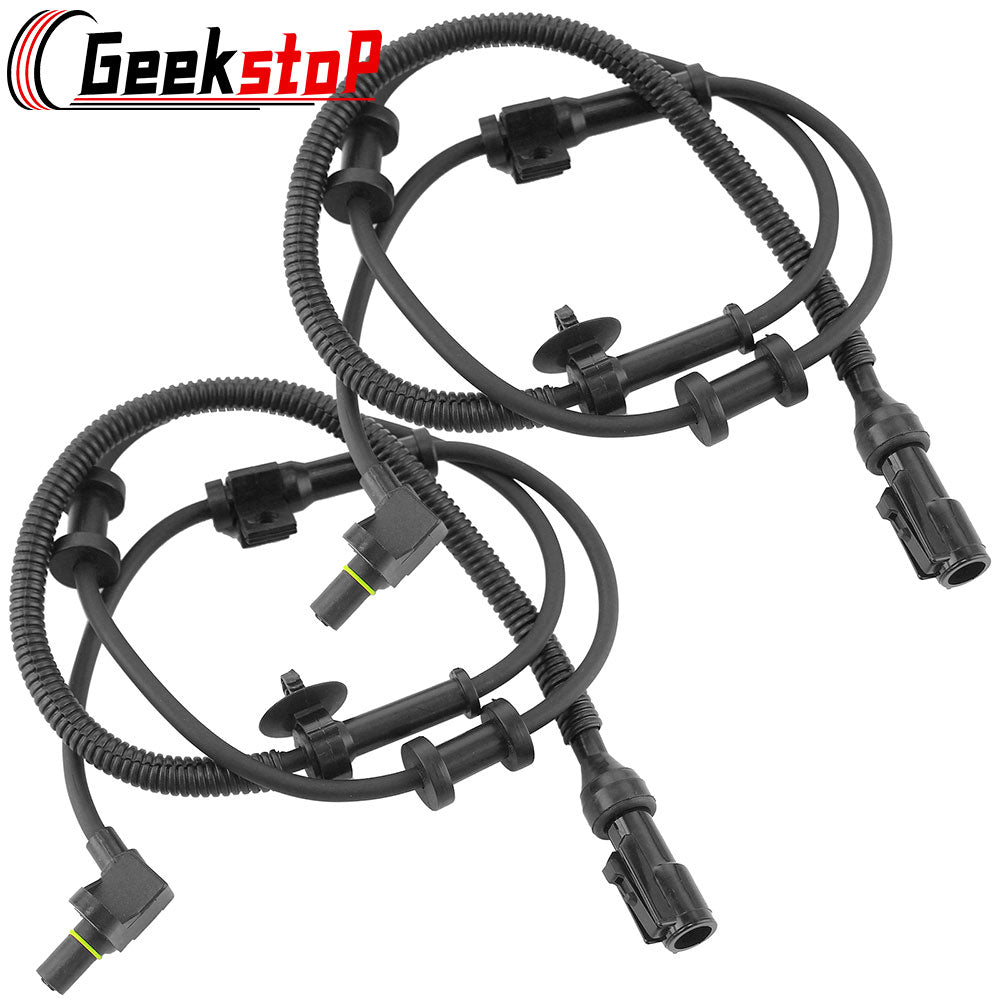 Geekstop Front ABS Sensor Ford 1999-2004 F-350 Super Duty/ F-250 Super Duty, 2000-2002 Excursion - SRW, Coarse Threads,4WD