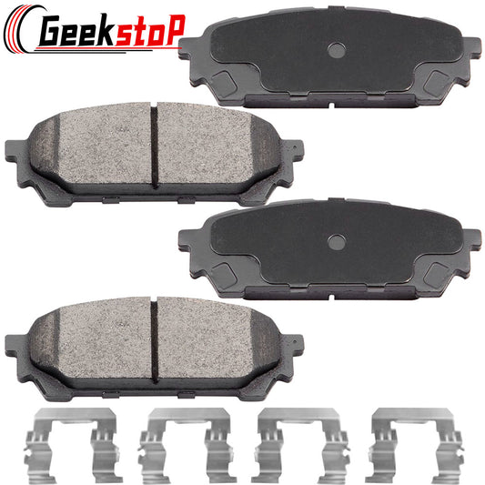Geekstop Ceramic Front Brake Pads Kit 2009-2010 Subaru Forester, 2003-2010 Subaru Impreza, 2003-2004 Subaru Legacy, 2002-2012 Subaru Outback - 4pcs
