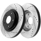Ford F150 4WD Front Drill Slot Brake Rotors Ceramic Pads