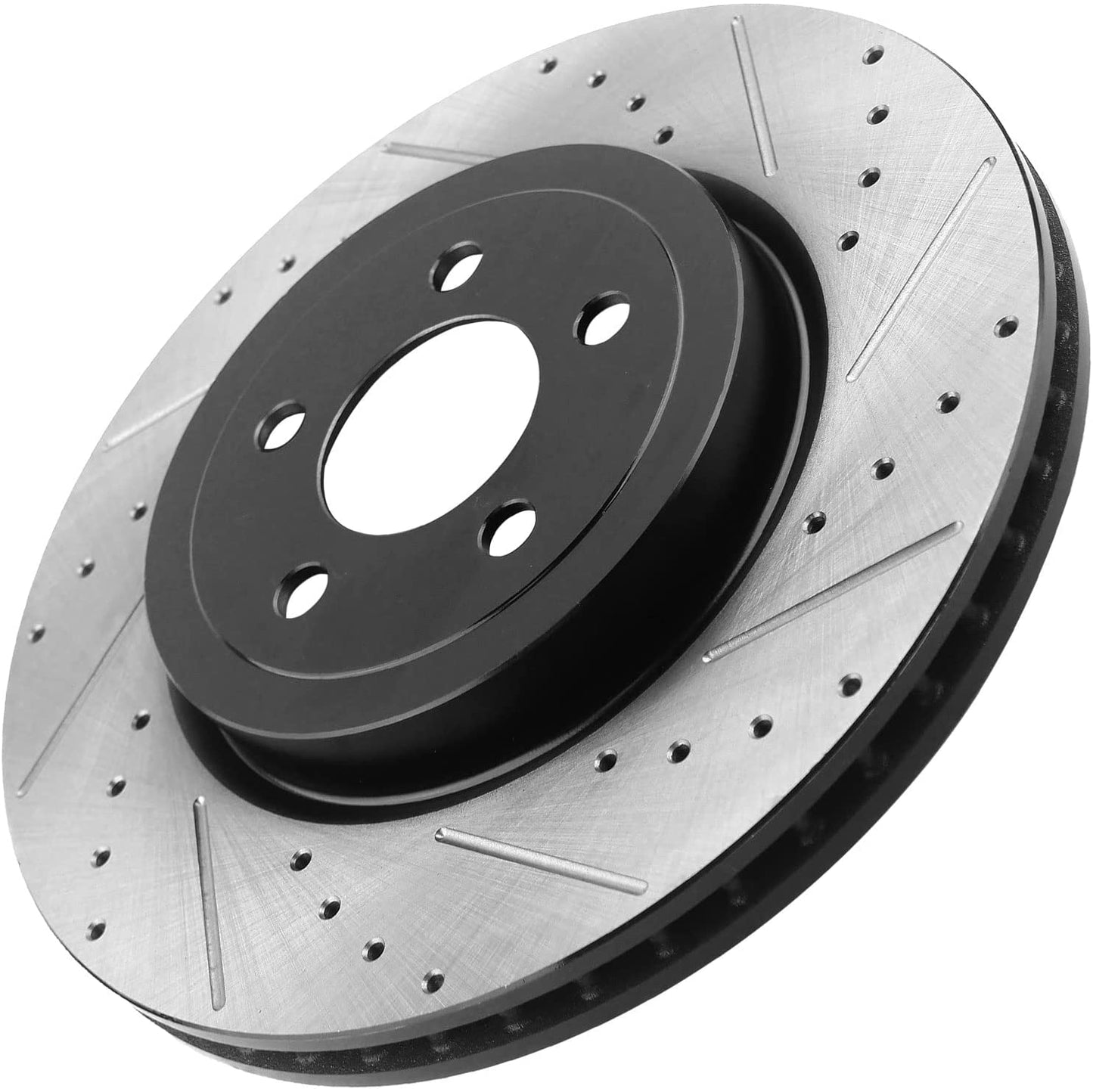 Dodge Charger V8 5.7L 2006-2019 345mm Front Drilled Slotted Rotors plus Brake Pads