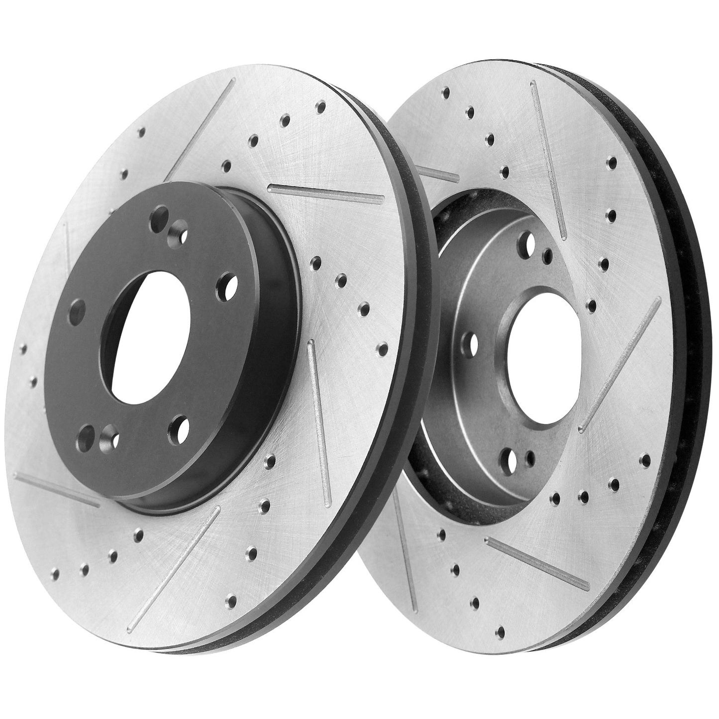 GEEKSTOP Drilled & Slotted Front Brake Rotors fits for Replacement for 2006-2016 Hyundai Sonata, 2010-2015 Hyundai Tucson GAS ONLY, 2011-2016 Kia Optima Hybrid, Hybrid EX, 2011-2016 Kia Sportage