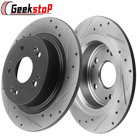 Honda Accord Acura TSX 282mm Rear Drilled Disc Brake Rotors