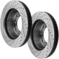 Geekstop Drilled & Slotted Front Brake Rotors + Ceramic Brake Pads Kit 2005-2012 Ford F-250 F-350 Super Duty