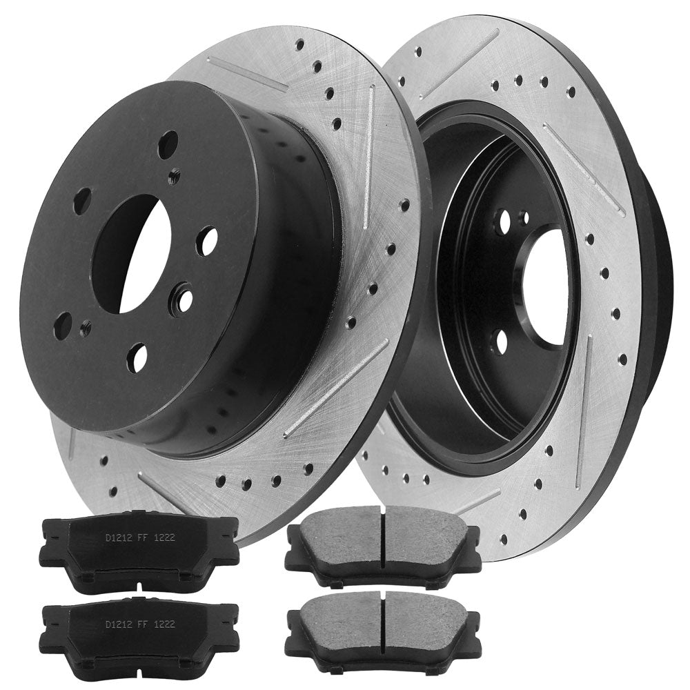 Toyota Camry Avalon Lexus ES350 Rear E-coating Brake Rotors Brake Pads