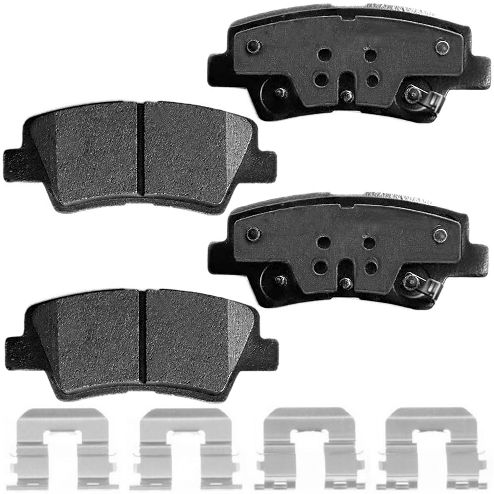 Hyundai Accent Elantra GT Kia Optima Rio Forte Soul Rear Ceramic Brake Pads