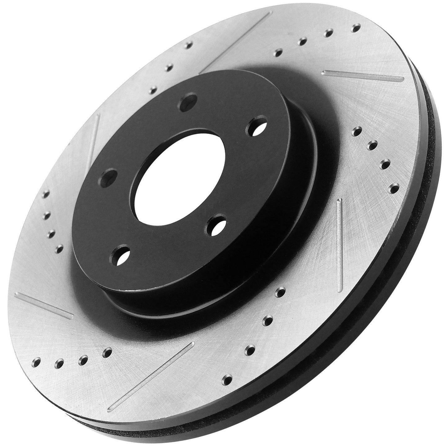 Ford F150 4WD Front Drill Slot Brake Rotors Ceramic Pads