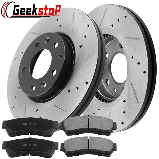 Ford Fusion/Lincoln MKZ/Mazda 6 2006-2012 Front Coated Rotors plus Brake Pads