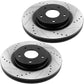 Ford F150 4WD Front Drill Slot Brake Rotors Ceramic Pads