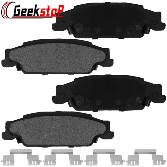 Geekstop Ceramic Rear Brake Pads Kit 2003-2007 Cadillac CTS, 2005-2011 Cadillac STS, 2005-2008 Pontiac Grand Prix (GXP Models ONLY) - 4pcs