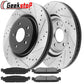 Ford Explorer Flex Taurus MKT Front Drilled Disc Brake Rotors Brake Pads