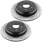 Honda Pilot Odyssey Acura MDX Rear E-Coated Brake Disc Rotors Ceramic Pads
