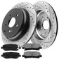 Honda Pilot Odyssey Acura MDX Rear E-Coated Brake Disc Rotors Ceramic Pads