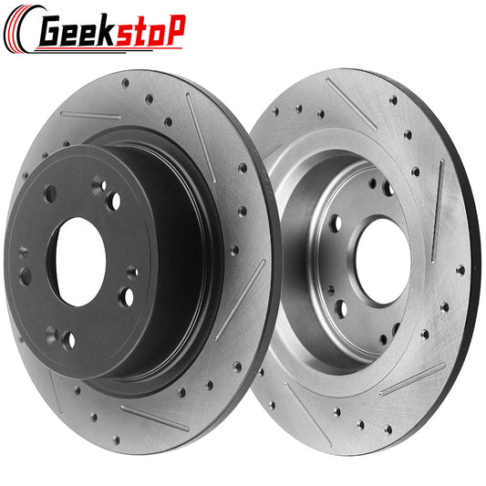 Honda Accord Acura TSX 260mm REAR Drilled Brake Rotors