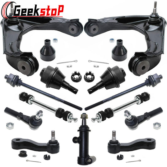 Geekstop Front Control Arms Ball Joints Kit 02-06 Chevy Avalanche 2500, GMC Sierra 01-03/ 05-06 1500 HD, 01-04 2500, 07-10 3500 HD, 03-09 Hummer H2- 13x