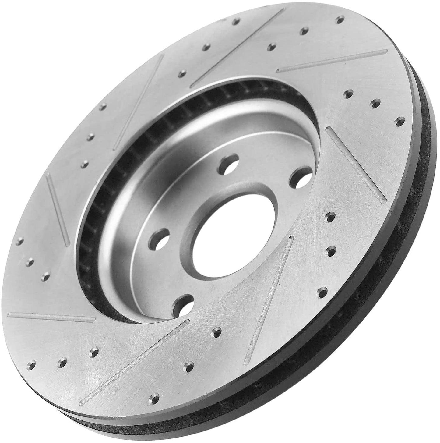 Chevy Impala 2006-2013 Front Drilled Rotors plus Ceramic Brake Pads