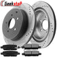 Infiniti Rear E-Coated Drill Slot Brake Rotors Brake Pads