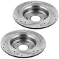 Acura TSX Honda Accord HR-V Rear E-Coated Drill Brake Rotors Ceramic Pads