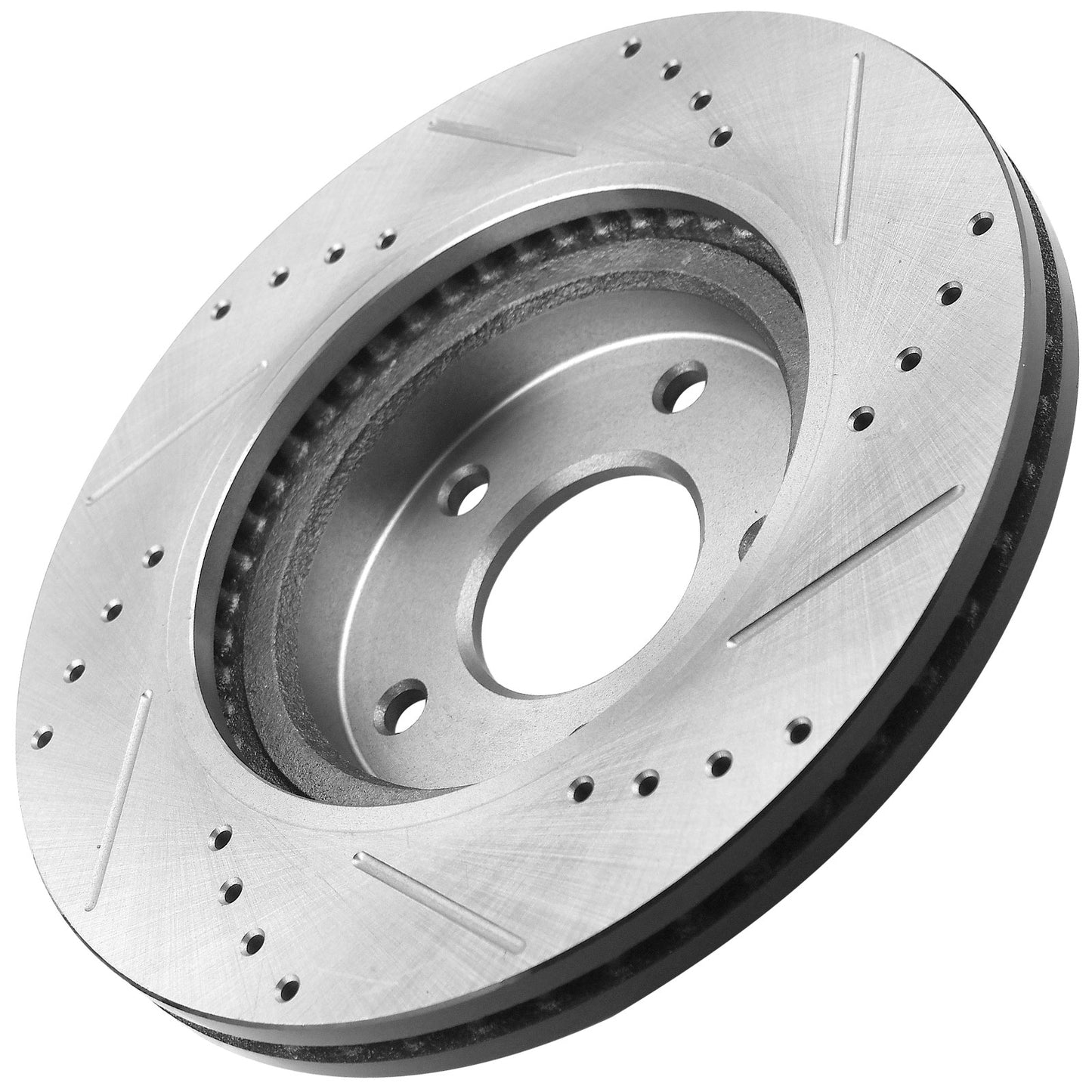 Ford F150 4WD Front Drill Slot Brake Rotors Ceramic Pads