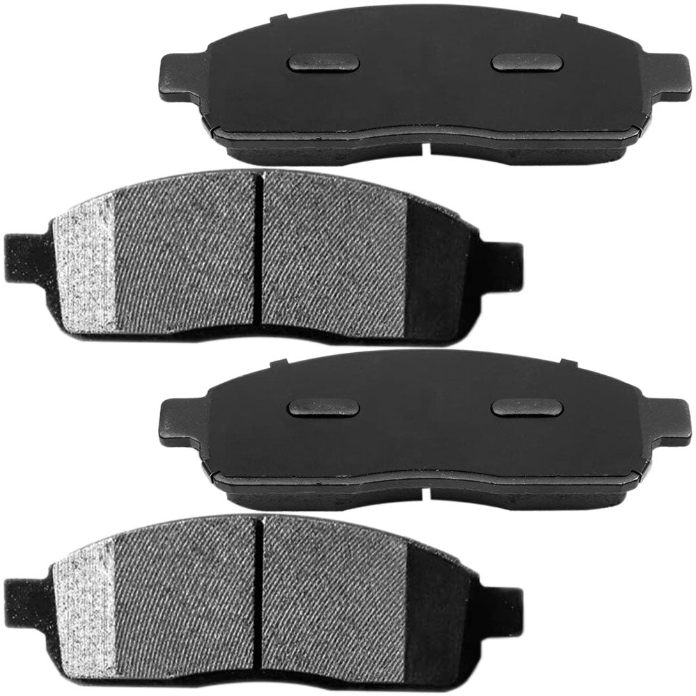 Ford F-150 Lincoln Mark LT 2004-2008 4WD Front Slotted Rotors plus Ceramic Pads