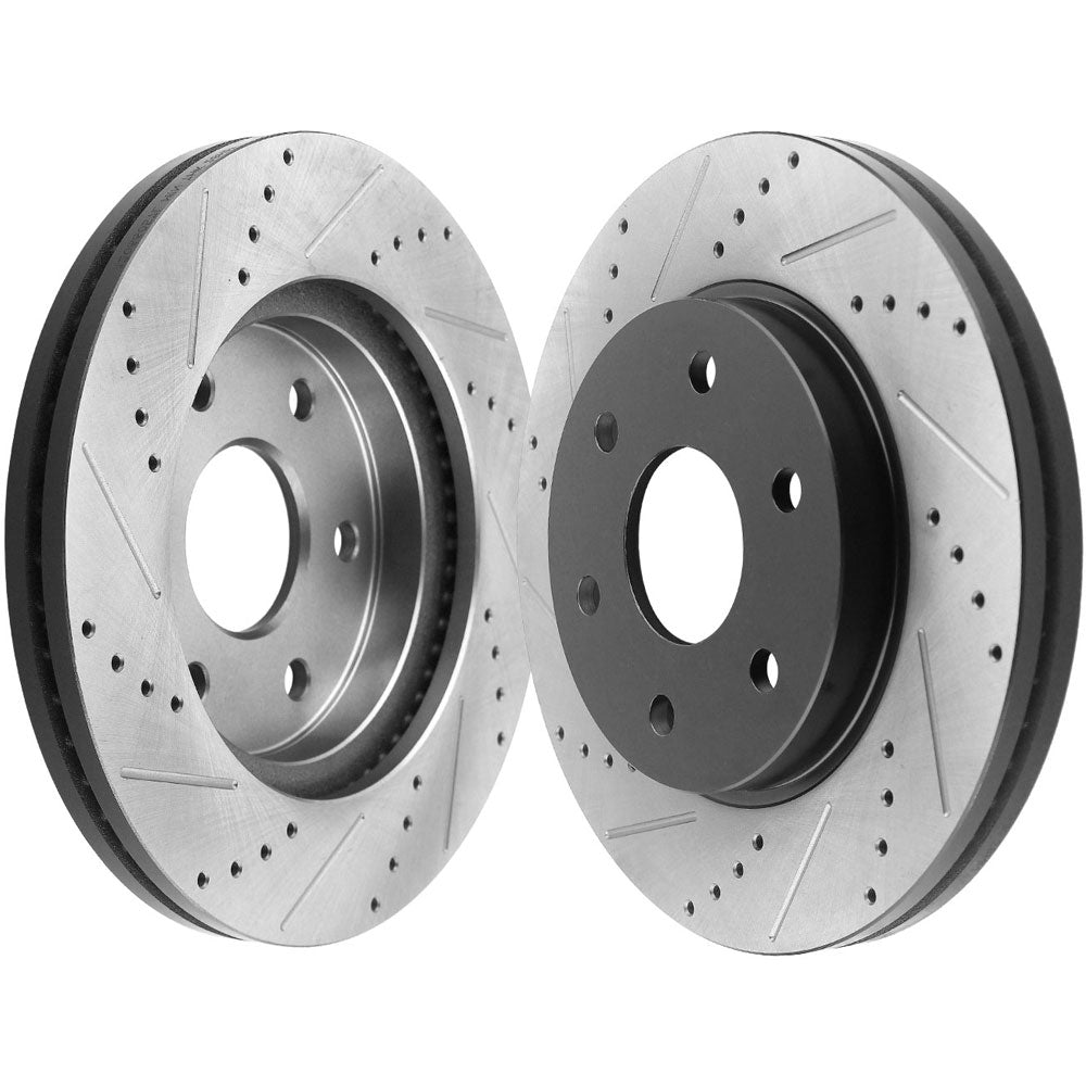 TOYOTA TACOMA 4RUNNER Front Drilled Brake Rotors Ceramic Pads