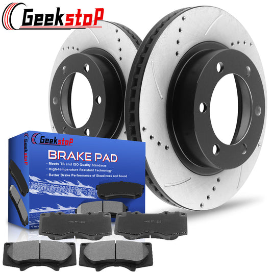 Toyota Tacoma FJ Cruiser 319MM Front Brake Rotors Ceramic Pads