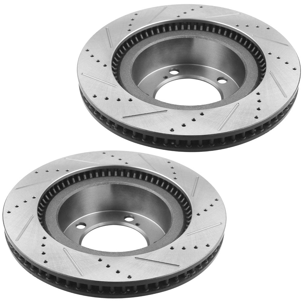 Toyota Tundra Sequoia Land Cruiser Lexus LX570 Front Drilled Brake Rotors