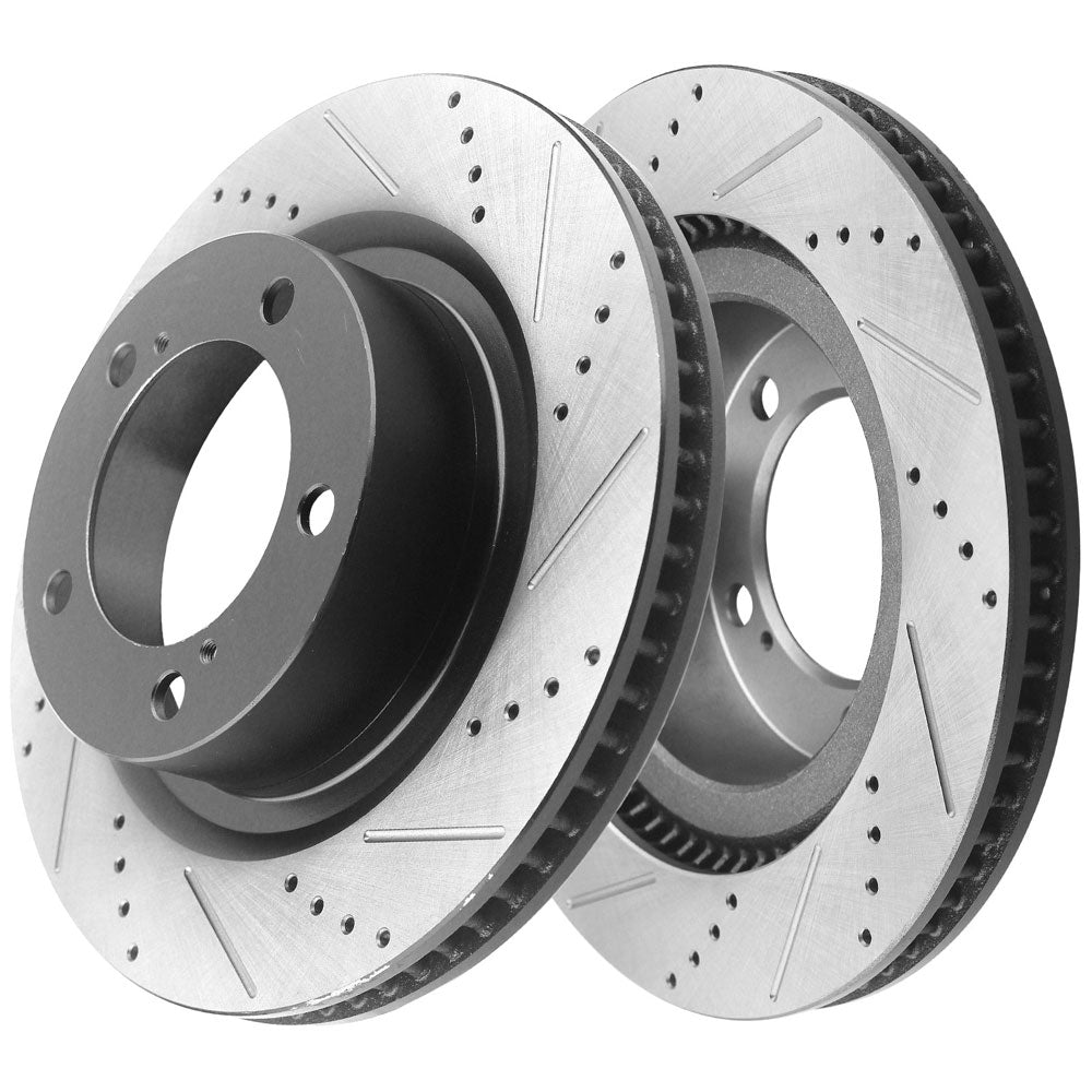 Toyota Tundra Sequoia Land Cruiser Lexus LX570 Front Drilled Brake Rotors