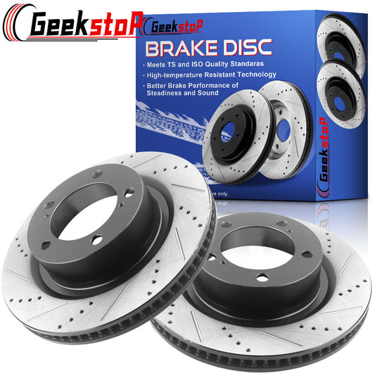 Toyota Tundra Sequoia Land Cruiser Lexus LX570 Front Drilled Brake Rotors