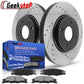 Ford Focus Front Drill Slot Brake Rotors Ceramic Pads