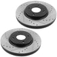 Ford Focus Front Drill Slot Brake Rotors Ceramic Pads