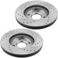 Ford Focus Front Drill Slot Brake Rotors Ceramic Pads