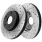 GEEKSTOP Drilled & Slotted Front Brake Rotors fits for Replacement for Ford C-Max Hybrid 2013-2018, Ford Focus 2012, Ford Focus 2013-2018 (Excluding ST and RS Model) - 278mm Front Rotors