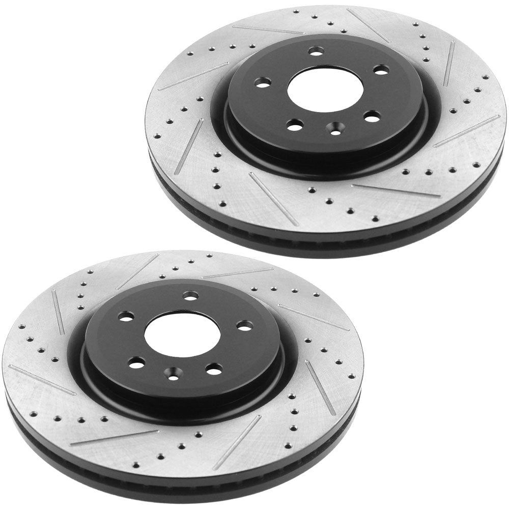 Ford Explorer Flex Taurus Front Drilled Disc Brake Rotors