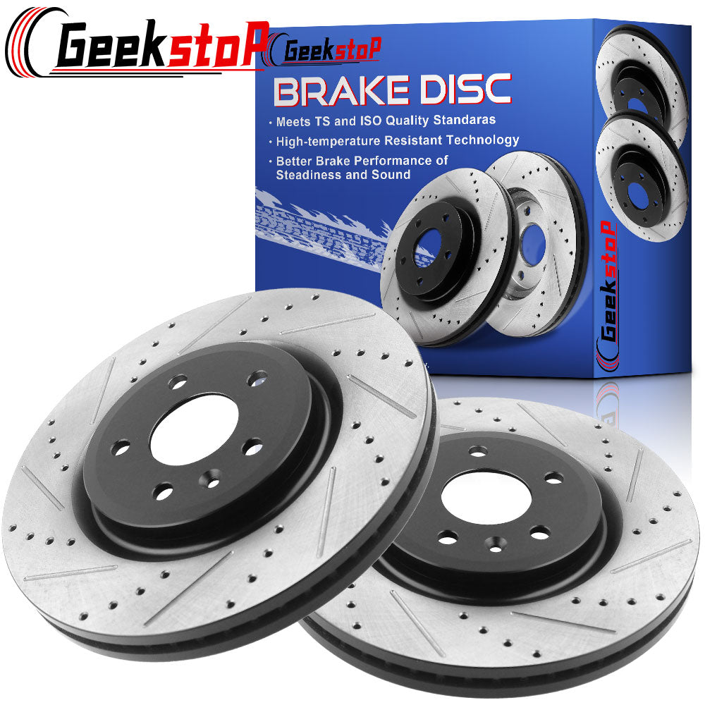 Ford Explorer Flex Taurus Front Drilled Disc Brake Rotors
