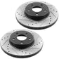 Skylark Grand Am Sunfire Front Coated Drill Rotors Brake Ceramic Pads Kit