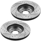Skylark Grand Am Sunfire Front Coated Drill Rotors Brake Ceramic Pads Kit