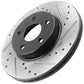 Skylark Grand Am Sunfire Front Coated Drill Rotors Brake Ceramic Pads Kit