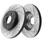 Skylark Grand Am Sunfire Front Coated Drill Rotors Brake Ceramic Pads Kit