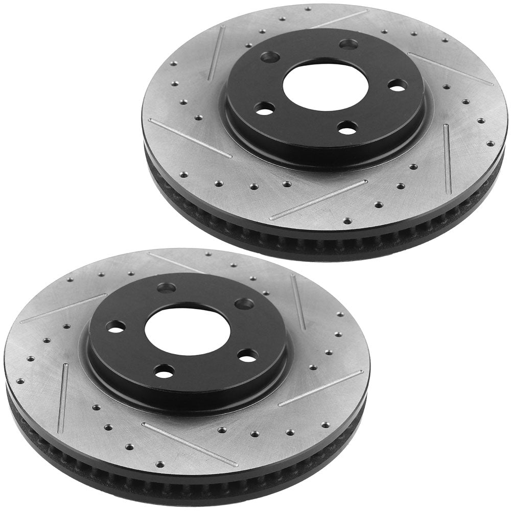 Chevy Camaro Pontiac Firebird Front Slotted Brake Rotors Brake Pads